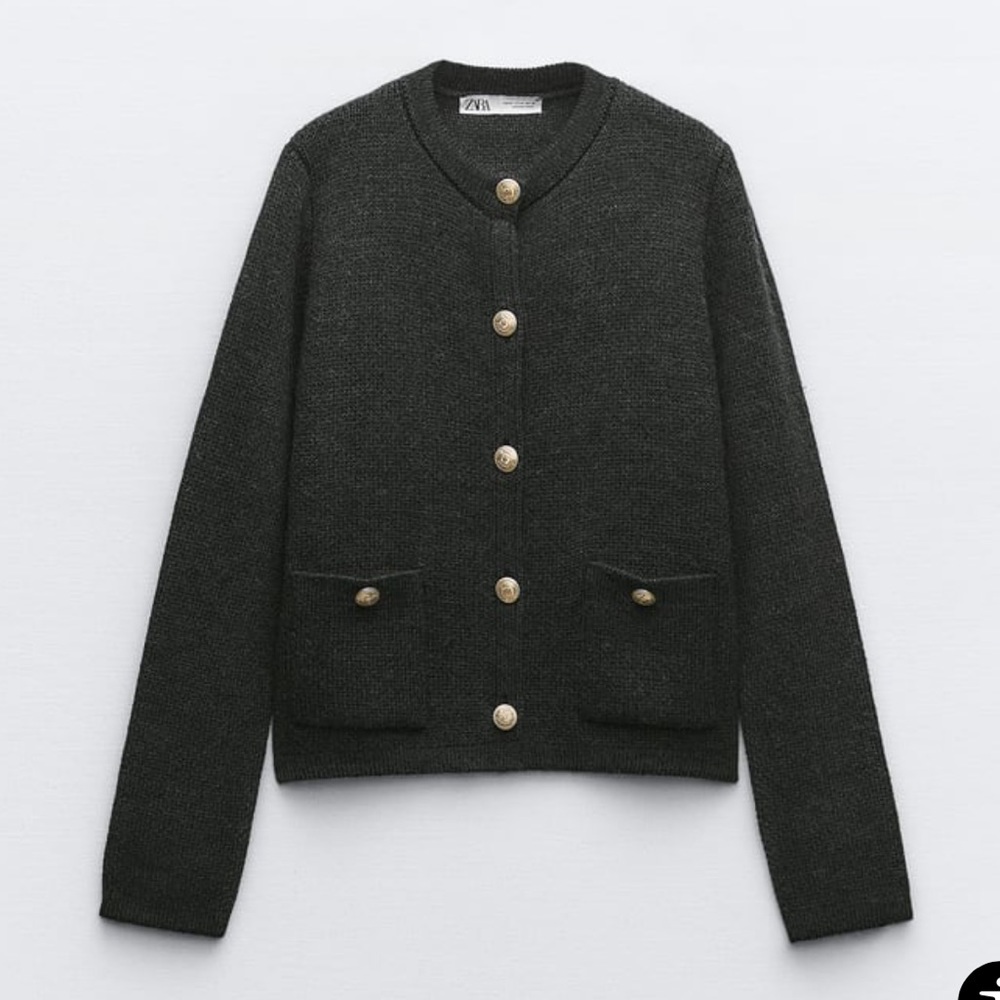 NWT Zara Sweater - Gold Buttons l